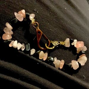 Rose Quarts and Hematite Bracelet